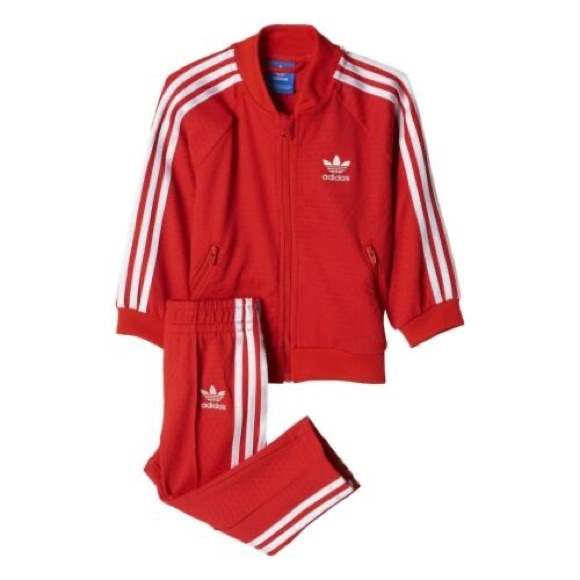 infant red adidas tracksuit